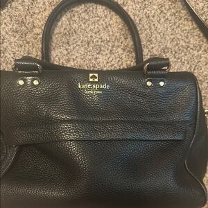 Kate Spade Black Satchel with Gold Accents